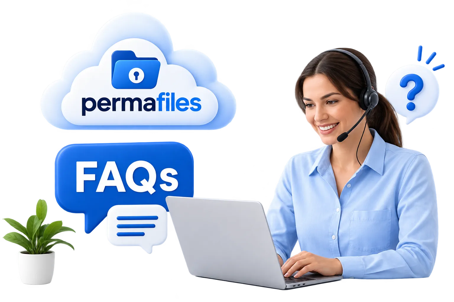FAQs image with lady operator