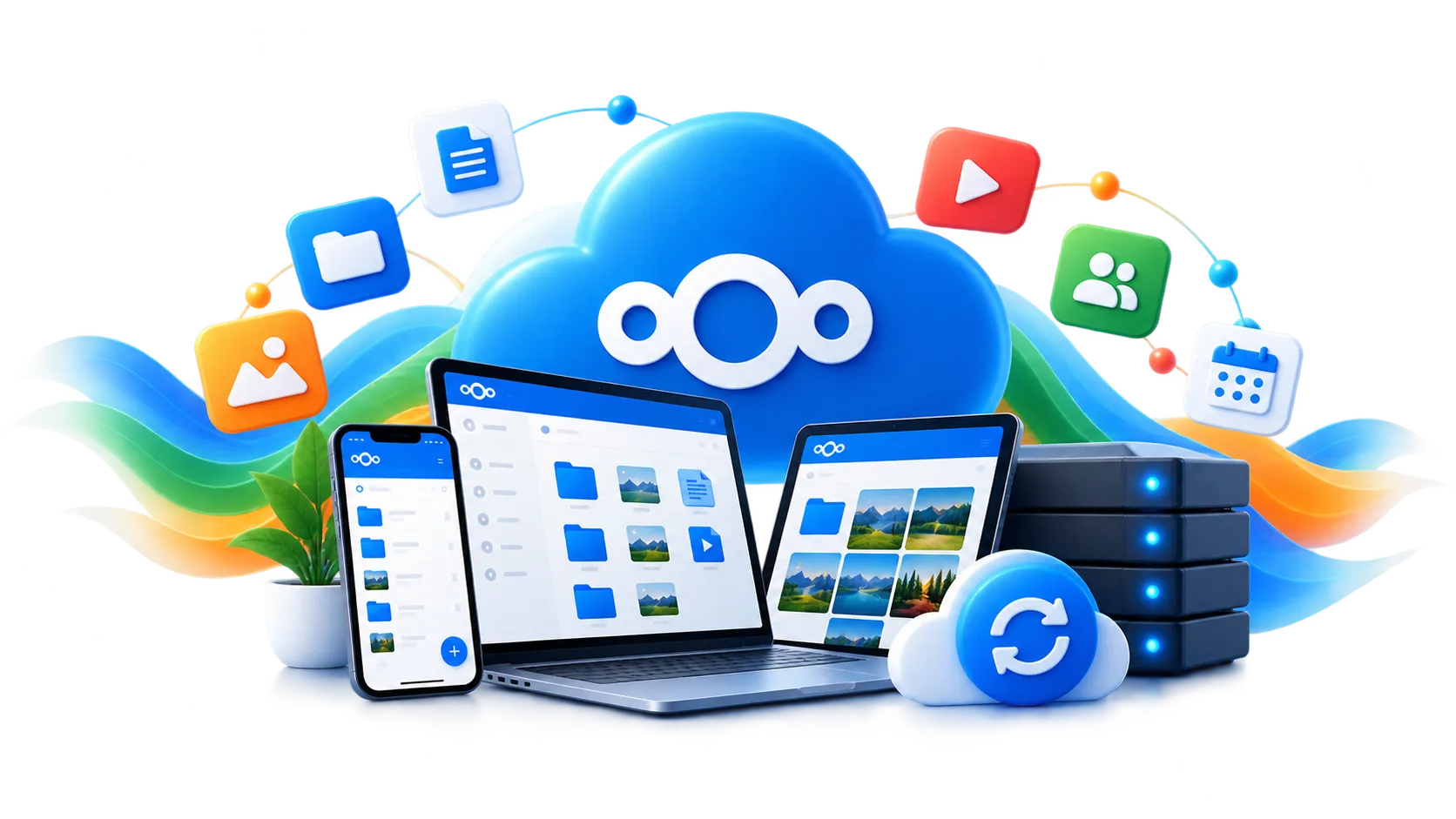 Nextcloud private cloud storage on a laptop
